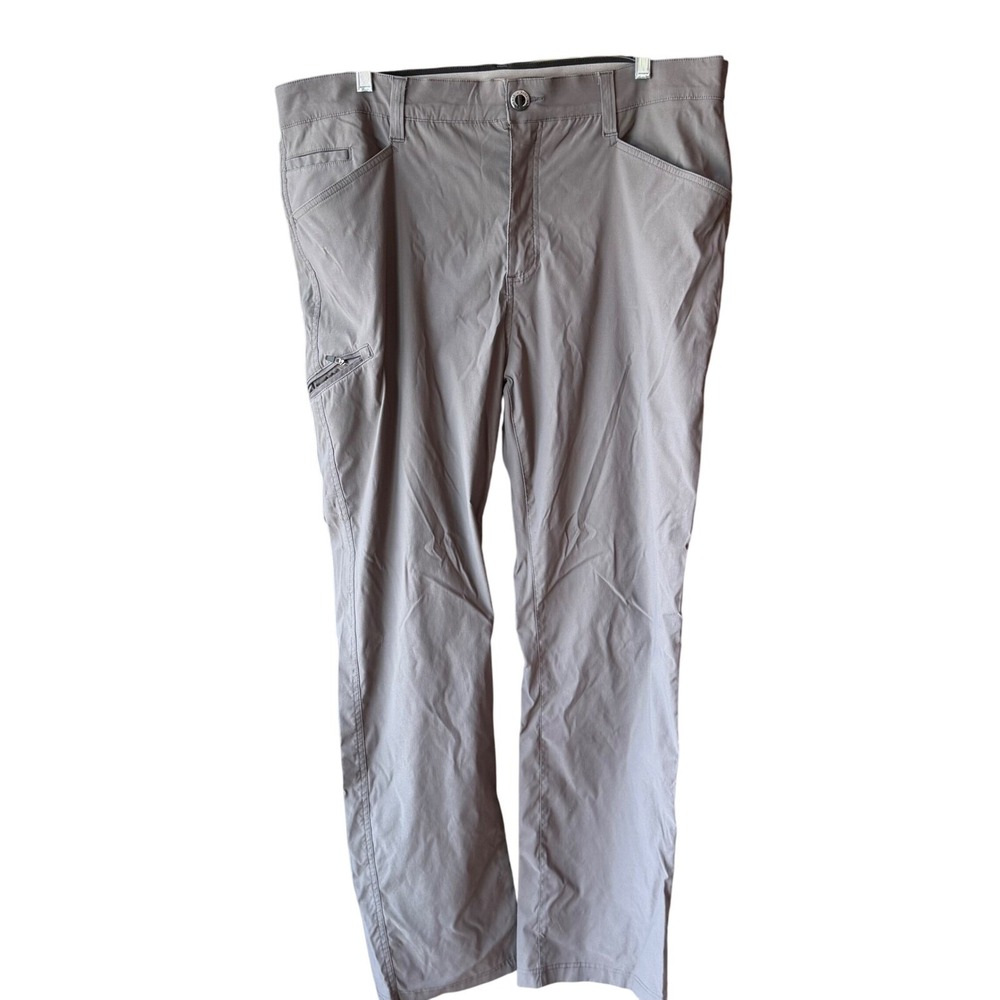 Orvis Tech Pants Hiking Travel Lightweight Comfort Stretch Gray Mens Size 40x34